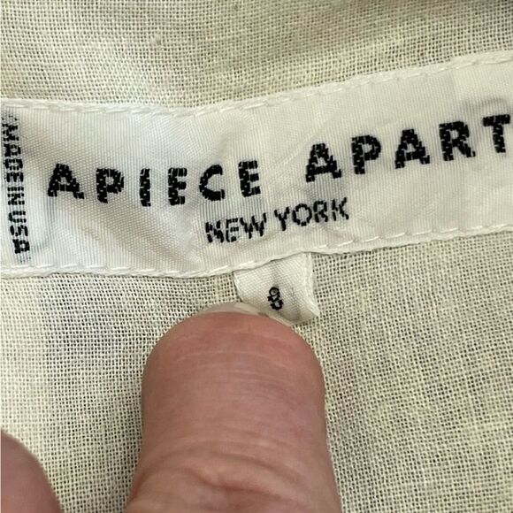 Apiece Apart Tailored Back Slit Sheath Sleeveless Midi Dress Chambray Size 8 - Picture 8 of 9